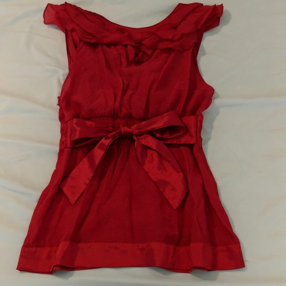 Bebe red ruffle top - Picture 2 of 3
